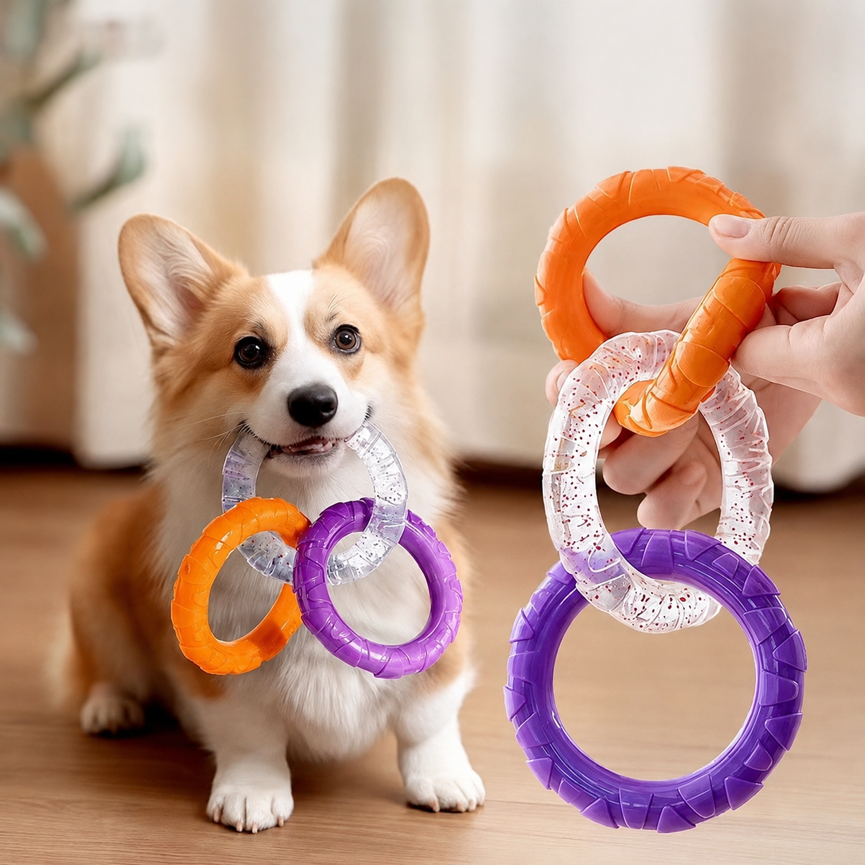 TugRing Dual-Ring Tug Toy
